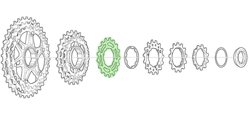 Load image into Gallery viewer, Shimano sprocket 17t for cs-m771-10 bj bk
