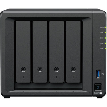 Synology diskstation ds925+ nas (zwart, 2x 2.5gbe lan, 2x usb 3.2 gen 1)