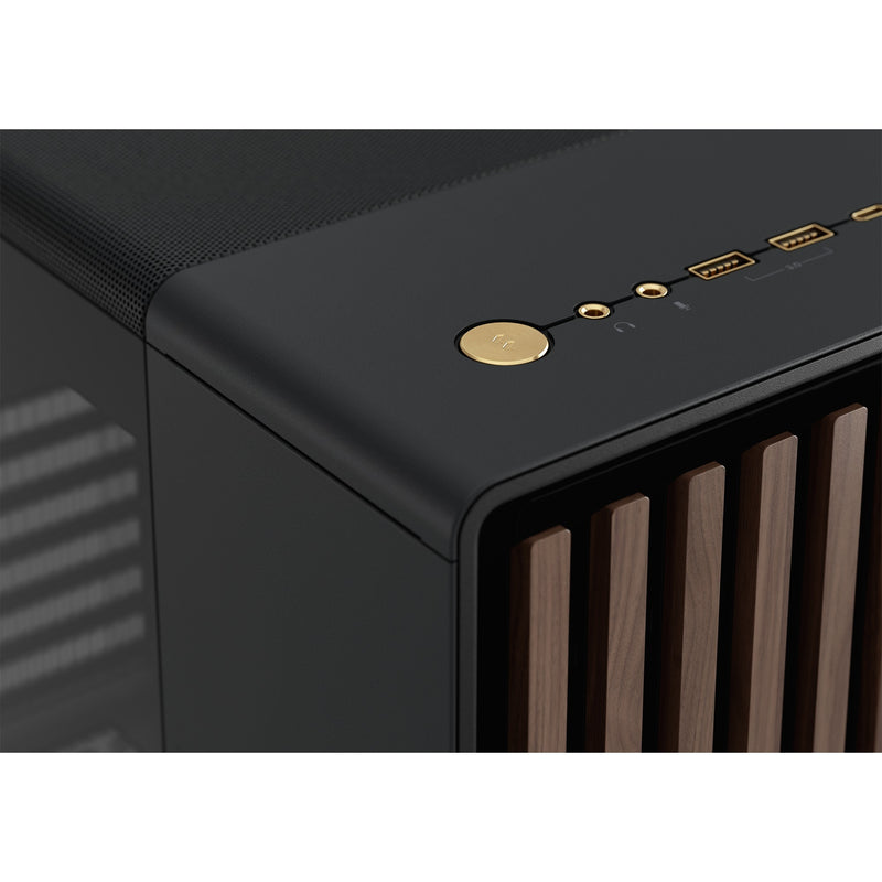 Load image into Gallery viewer, Fractal design north midi tower behuizing (zwart houtkleur | 2x usb-a | 1x usb-c | tempered glass)
