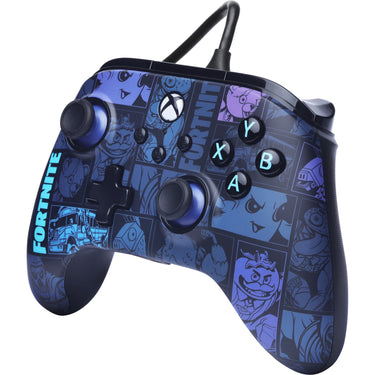 Powera advantage controller met kabel voor de xbox series x|s - fortnite: victory royale (donkerblauw, xbox series x|s, xbox one, pc)