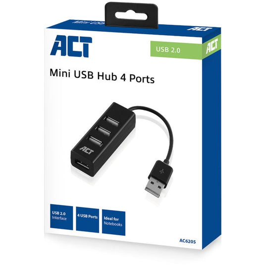 Act usb-hub ac6205 zwart