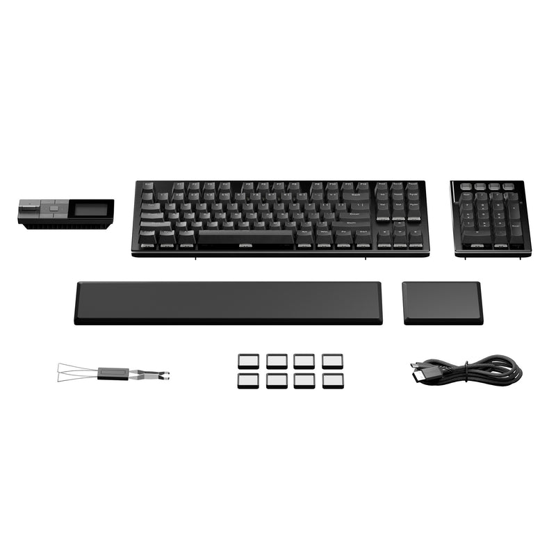 Load image into Gallery viewer, Be quiet! dark mount silent tactile rgb mechanisch gaming toetsenbord (zwart, us lay-out (qwerty), silent tactile, 100%, argb, pbt double-shot keycaps, media dock)

