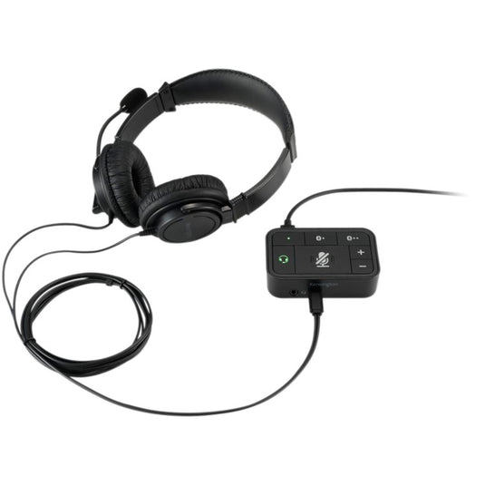 Kensington universal 3-in-1 pro audio headset switch (bluetooth, usb, 3,5mm audio)