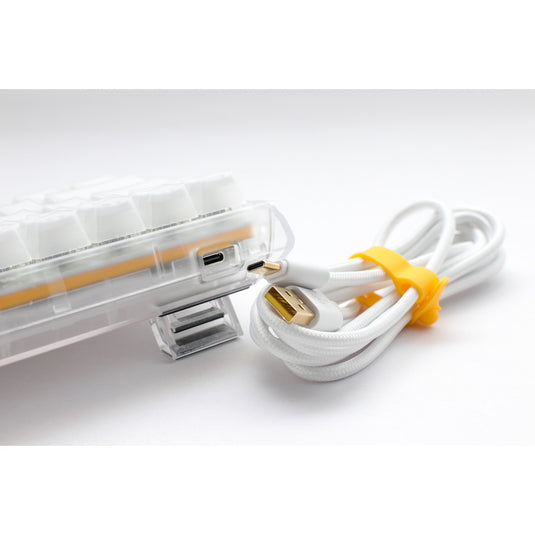 Ducky one 3 sf aura white, toetsenbord (wit, us lay-out, cherry mx brown, 65%, abs double shot, hot swap)