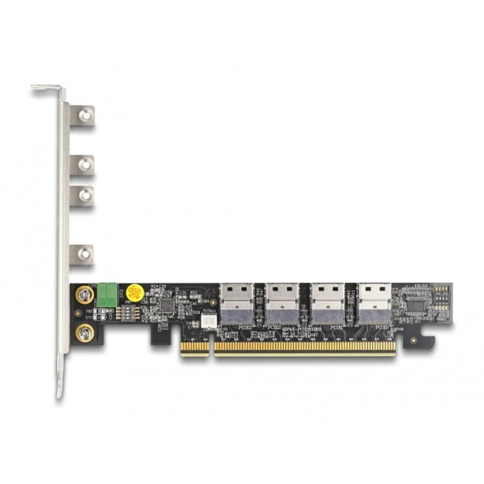 Load image into Gallery viewer, Delock pci express x16 card to 4 x internal sff-8654 4i nvme netwerkadapter
