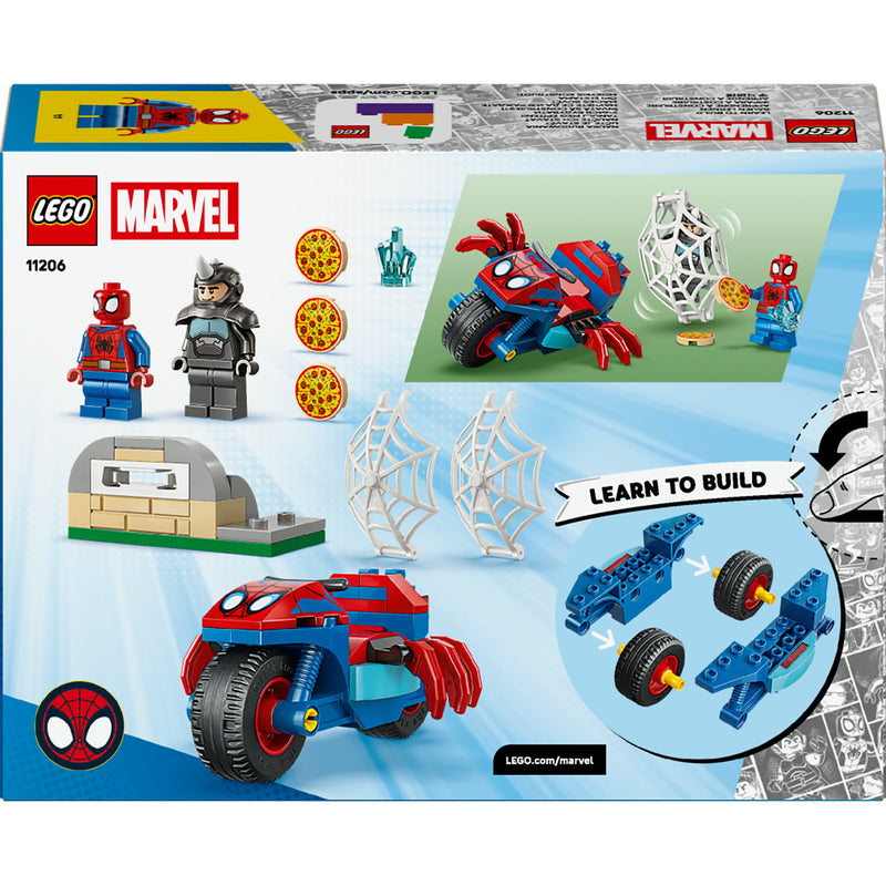 Load image into Gallery viewer, Lego marvel - spidey op zijn motor vs. rhino constructiespeelgoed (11206)
