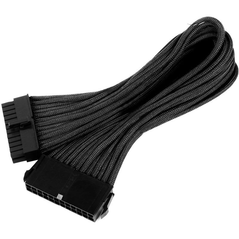 Load image into Gallery viewer, Silverstone 24-pin atx verlengkabel (zwart, 30 centimeter, pp07-mbb)
