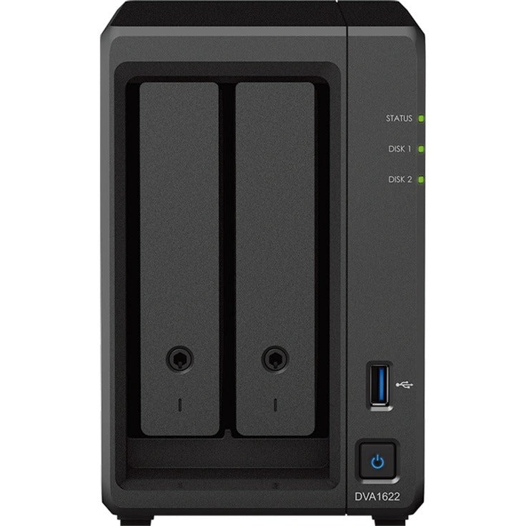 Load image into Gallery viewer, Synology dva1622 netwerk video recorder (zwart, 2x 3.5 hdd slots)

