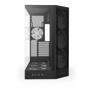 Nzxt h9 flow rgb+ midi tower behuizing (zwart (mat) | 2x usb-a | 1x usb-c | rgb | tempered glass)