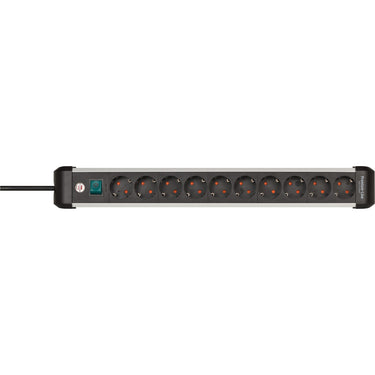 Brennenstuhl premium-alu-line stekkerdoos met schakelaar 10-voudig 3m h05vv-f 3g1,5