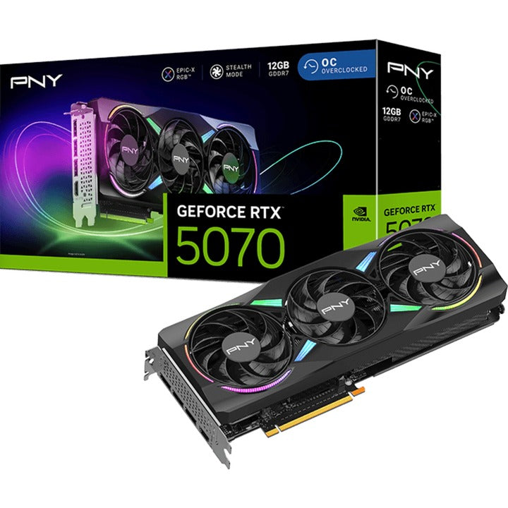 Load image into Gallery viewer, Pny geforce rtx 5070 argb oc grafische kaart (dlss 4, 3x displayport, 1x hdmi 2.1)
