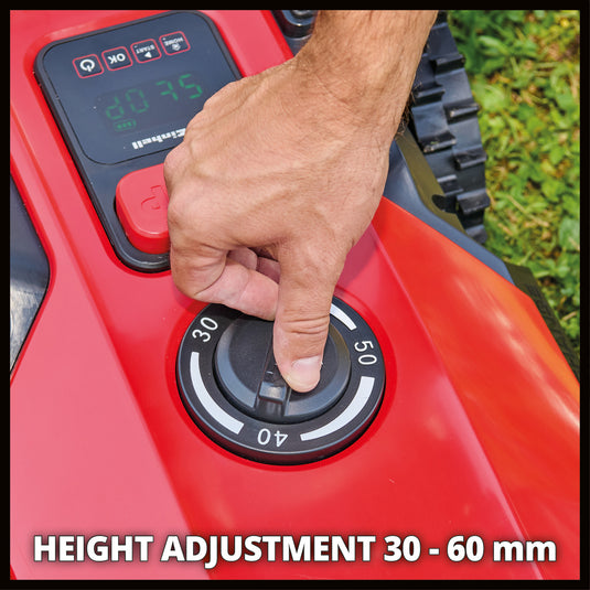 Einhell freelexo 500 robotmaaier (rood zwart, 2.5 ah power x-change plus accu + laadstation inbegrepen)