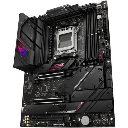 Asus rog strix b650e-e gaming wifi socket am5 moederbord (zwart, raid, 2.5 gb-lan, wi-fi 6e, bt, sound, atx)