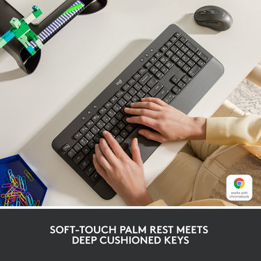 Logitech signature k650 wireless comfort toetsenbord (grafiet, us-international lay-out (qwerty), 100%)