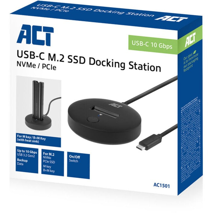 Load image into Gallery viewer, Act connectivity m.2 nvme pcie ssd dockingstation, usb-c 3.2 gen2 (zwart)
