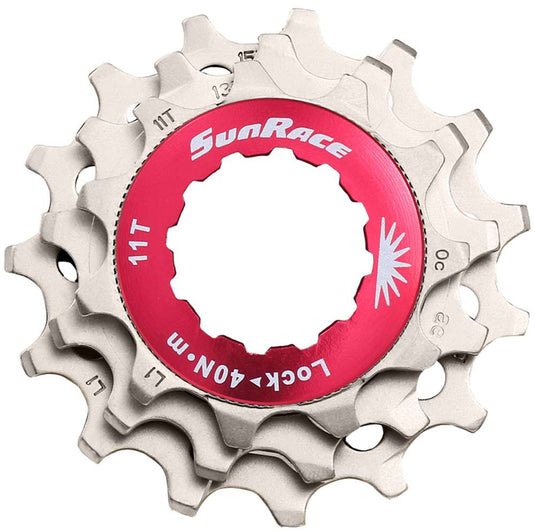 Shimano sunrace sluitring met kransjes 11v 11 13 15t zilver