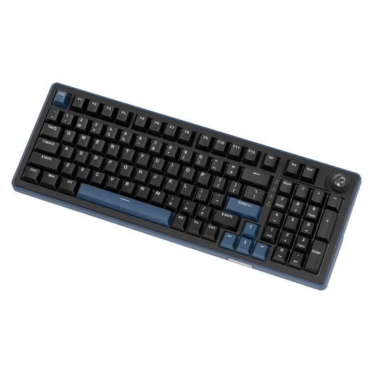 Ducky ok-m-98 rgb mechanisch toetsenbord (zwart, us lay-out (qwerty), ktt linear, 96%, rgb, hot-swap, pbt, 2.4 ghz | bluetooth | usb-c)