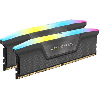 Corsair vengeance rgb 64 gb ddr5-5600 (2x 32 gb) werkgeheugen (grijs, cmh64gx5m2d5600z40, udimm, xmp, expo)