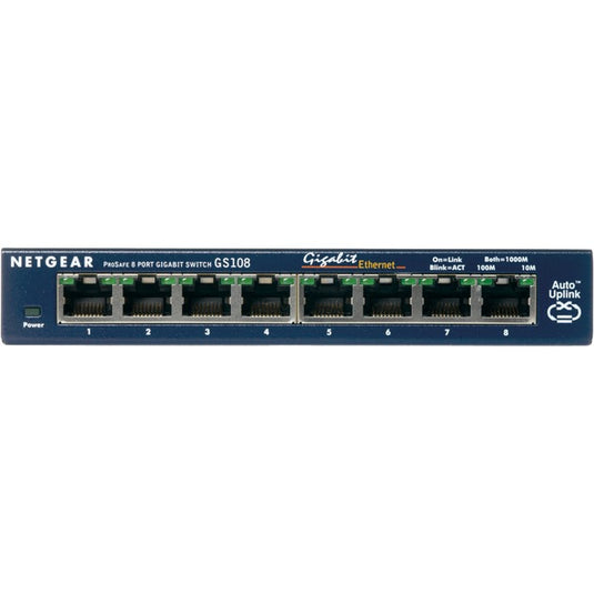 Netgear gs108 switch (blauw, retail)