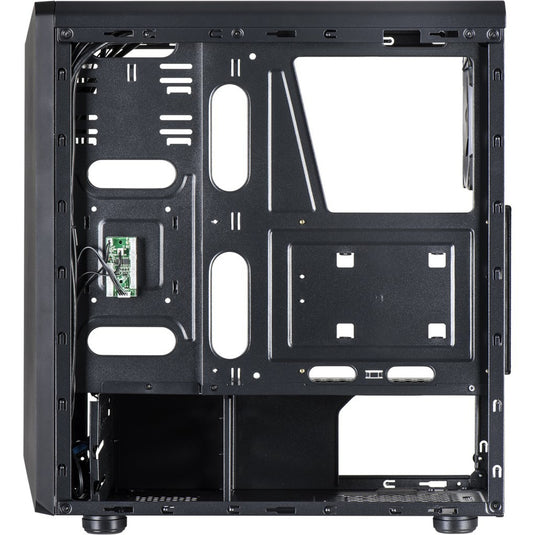 Inter-tech c-3 saphir midi tower behuizing (zwart | 3x usb-a | window)