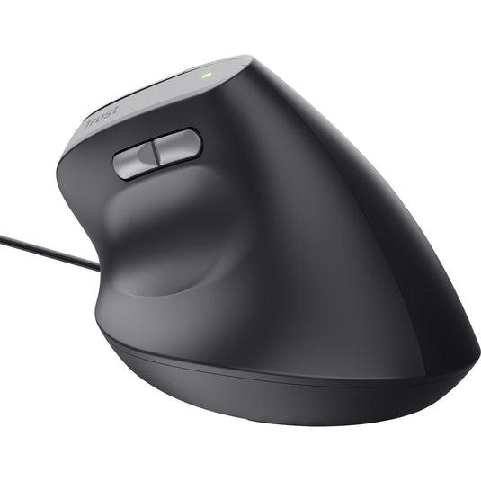 Trust bayo ii bedrade ergonomische muis (zwart, 800 dpi - 2400 dpi)