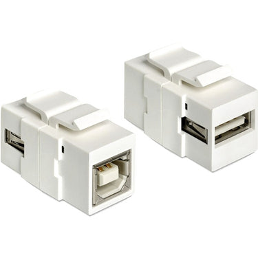Delock keystone module usb 2.0 a naar usb 2.0 b aansluiting (voor keystone houders met 19,2x14,9 mm)