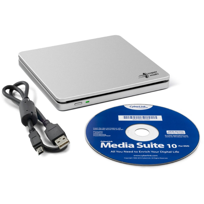 Load image into Gallery viewer, Hitachi-lg data storage gp70ns50 externe dvd-brander (zilver, m-disc )
