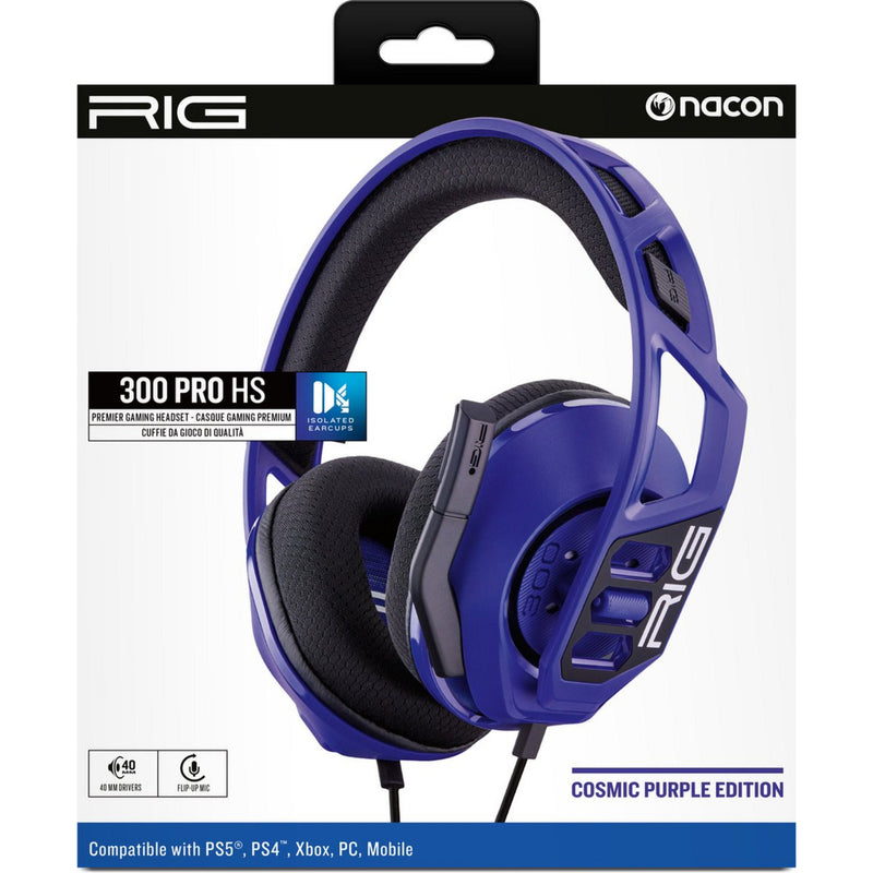 Load image into Gallery viewer, Nacon rig 300 pro hs cosmic over-ear gaming headset (paars, playstation 4, playstation 5, windows, nintendo switch)
