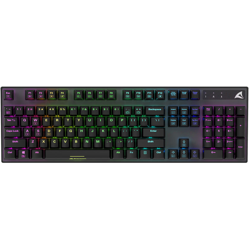 Load image into Gallery viewer, Sharkoon skiller sgk20 rgb mechanisch gaming toetsenbord (zwart, us lay-out (qwerty), huano red, 100%, rgb)
