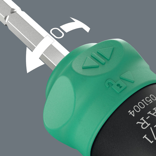 Wera kraftform kompakt 25 ra-r met etui, 6‑delig bitset (zwart groen)