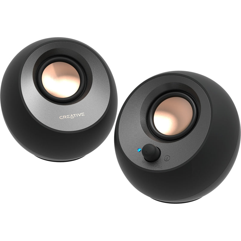 Load image into Gallery viewer, Creative pebble v3 pc-luidspreker (zwart, bluetooth, usb-c, aux)
