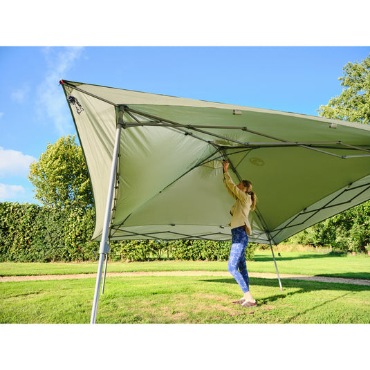 Coleman fastpitch onepush shelter l paviljoen (turquoise grijs, 4 x 4 m)