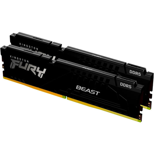 Kingston fury 64 gb ddr5-6000 (2x 32 gb) kit werkgeheugen (zwart, kf560c30bbek2-64, beast, xmp, expo)