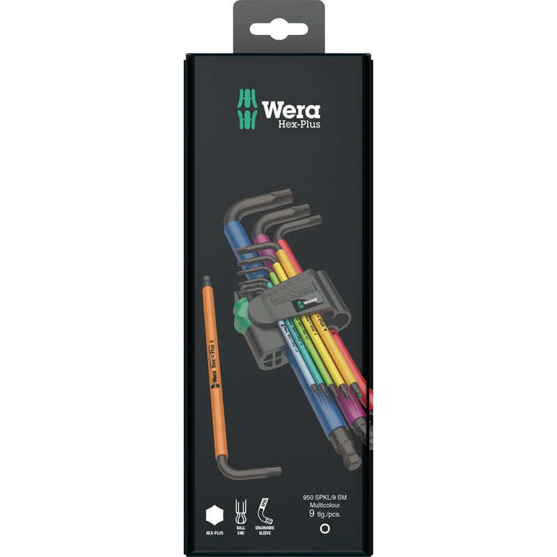Load image into Gallery viewer, Wera inbussleutelset 950 9 hex-plus multicolour 1 sb (9-delig, 1.5mm tot 10mm)
