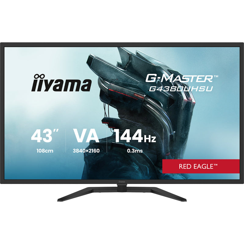 Load image into Gallery viewer, Iiyama g-master red eagle g4380uhsu-b2 42.5 4k uhd gaming monitor (zwart, 2x hdmi, 2x displayport, 4x usb-a, usb-b, 144 hz)
