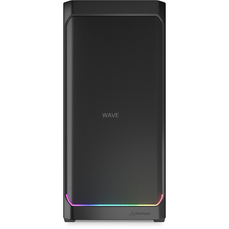 Load image into Gallery viewer, Sharkoon ak4 rgb strip midi tower behuizing (zwart | 2x usb-a | 1x usb-c | rgb)

