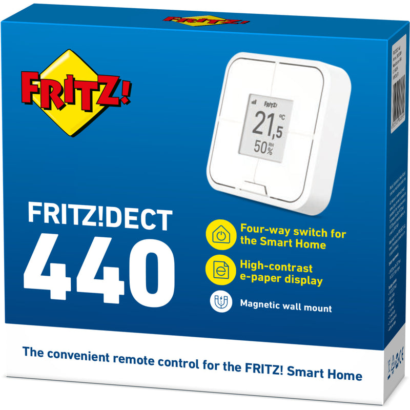 Load image into Gallery viewer, Fritz! dect 440 international draadloos schakelaar (wit, viervoudige schakelaar voor smarthome)
