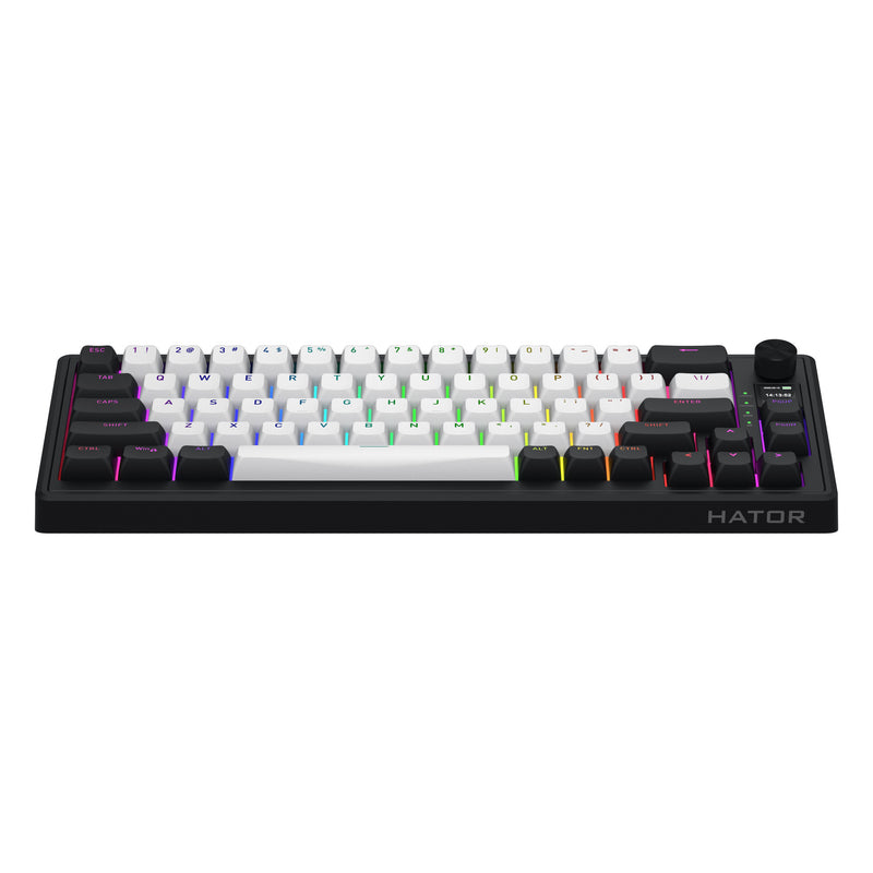Load image into Gallery viewer, Hator skyfall mag ultima 8k wireless rgb mechanisch gaming toetsenbord (zwart, us lay-out (qwerty), hator aurum ice, 65%, rgb, double-shot pbt, hot-swap, 2.4ghz | bluetooth | usb-c)
