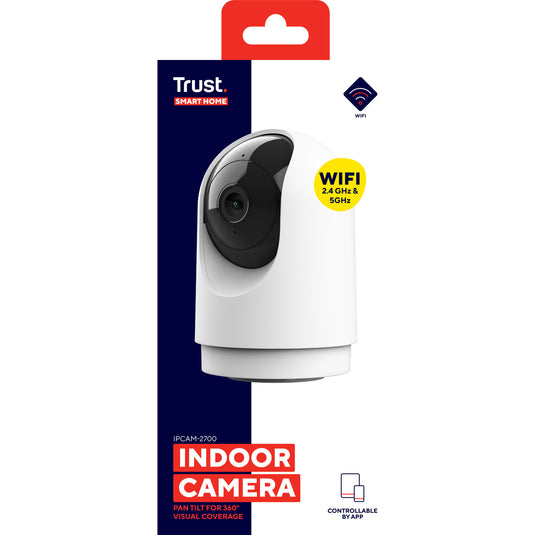 Trust ipcam-2700 360° beveiligingscamera (wit, 2.4 of 5ghz wifi)