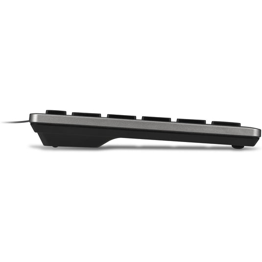 Kensington kb515 eq usb-c usb-a wired keyboard (grijs, us-international lay-out (qwerty), scissor switches, 100%)