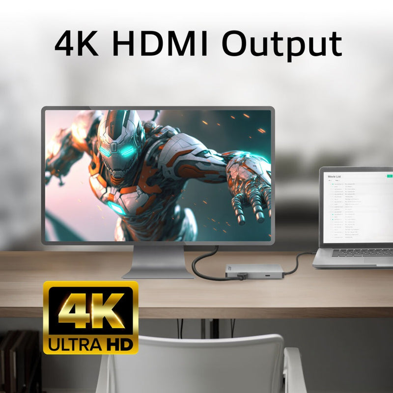 Load image into Gallery viewer, Act connectivity usb-c 4k docking station (aluminium, usb-c, hdmi, lan)
