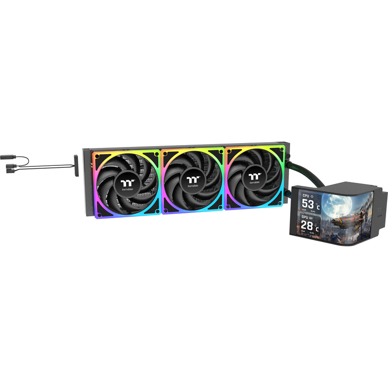Load image into Gallery viewer, Thermaltake magcurve 360 ultra argb sync aio liquid cooler waterkoeling (zwart)
