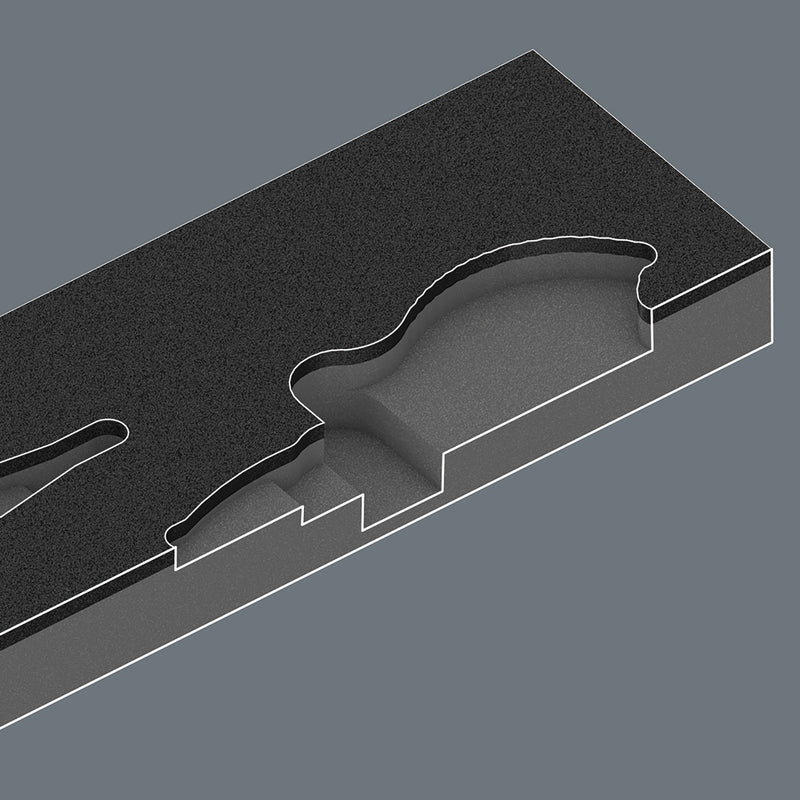 Load image into Gallery viewer, Wera 9781 schuimrubberen inzetstuk met knipex tangen set 2, 3‑delig tangenset (zwart grijs, in schuiminzet voor werkplaatswagen)

