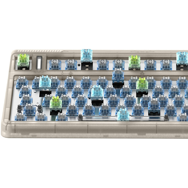 Load image into Gallery viewer, Iqunix og80 hitchhiker wireless mechanical keyboard, gaming toetsenbord (grijs wit, us lay-out, cherry mx silent red, rgb leds, 80% (tkl), hot-swappable, pbt, 2.4ghz | bluetooth 5.1 | usb-c)
