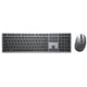 Dell premier multi-device draadloos toetsenbord en draadloze muis - km7321w desktopset (grijs, us lay-out (qwerty), 100%, bluetooth 5.0, dpi:1000 - 4000)