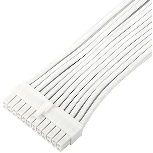 Silverstone sst-pp07e-mbw-v2, 24pin atx verlengkabel (wit, 30 centimeter)