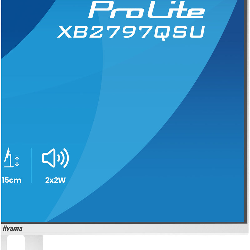 Load image into Gallery viewer, Iiyama prolite xb2797qsu-w1 27 monitor (wit (mat), hdmi, displayport, usb, audio)
