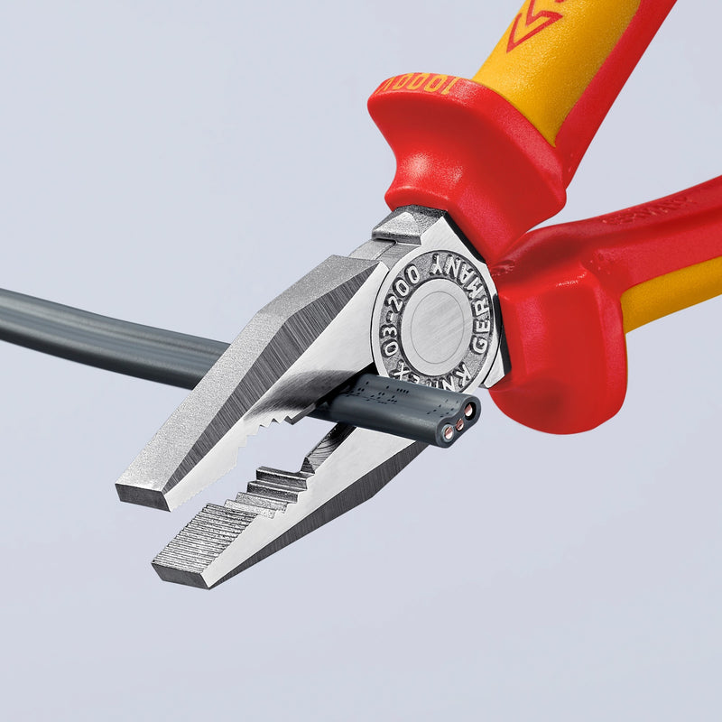 Load image into Gallery viewer, Knipex kombi-tang 03 06 200 vde combinatietang (rood geel, 200mm)

