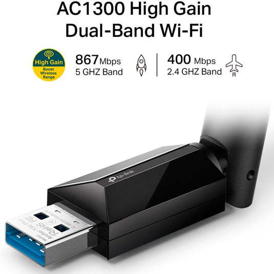 Tp-link archer t3u plus wlan adapter (zwart)