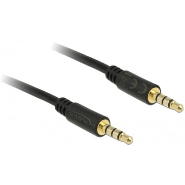 Delock 3,5 mm male > 3.5 mm male kabel (zwart, 3 meter)